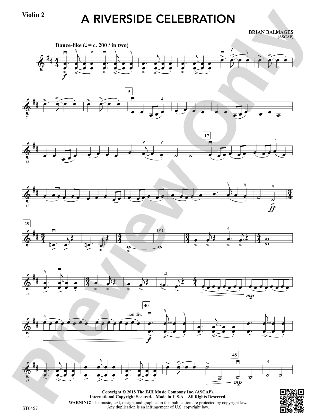 A Riverside Celebration: Violin 2