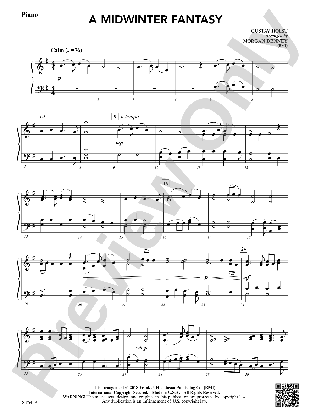 A Midwinter Fantasy: Piano