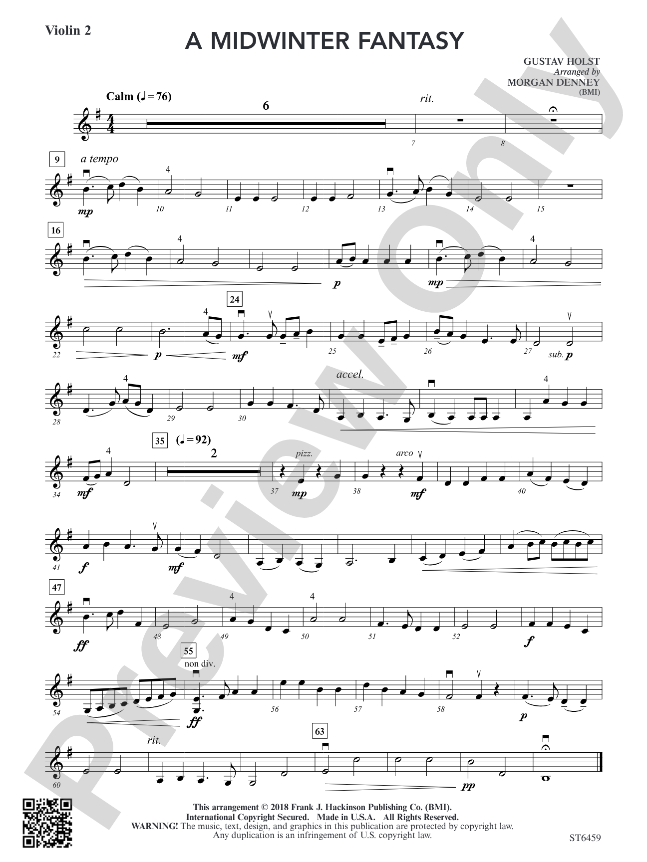 A Midwinter Fantasy: Violin 2