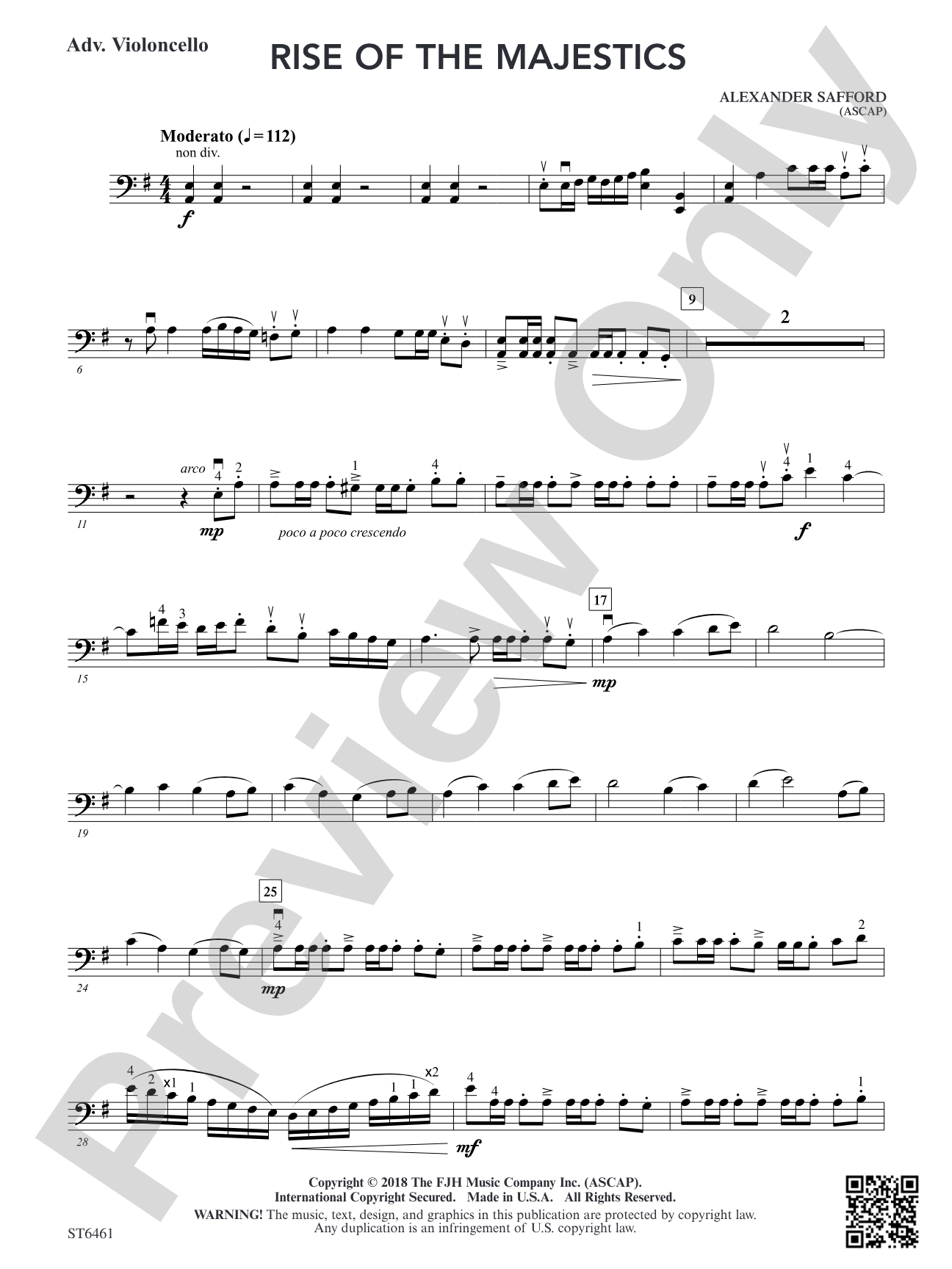 Rise of the Majestics: Advanced Violoncello (opt.)
