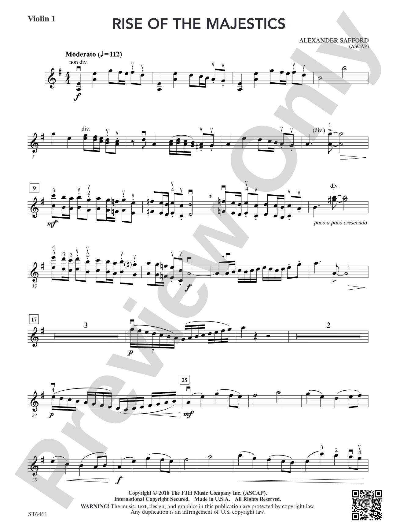 Rise of the Majestics: Violin 1