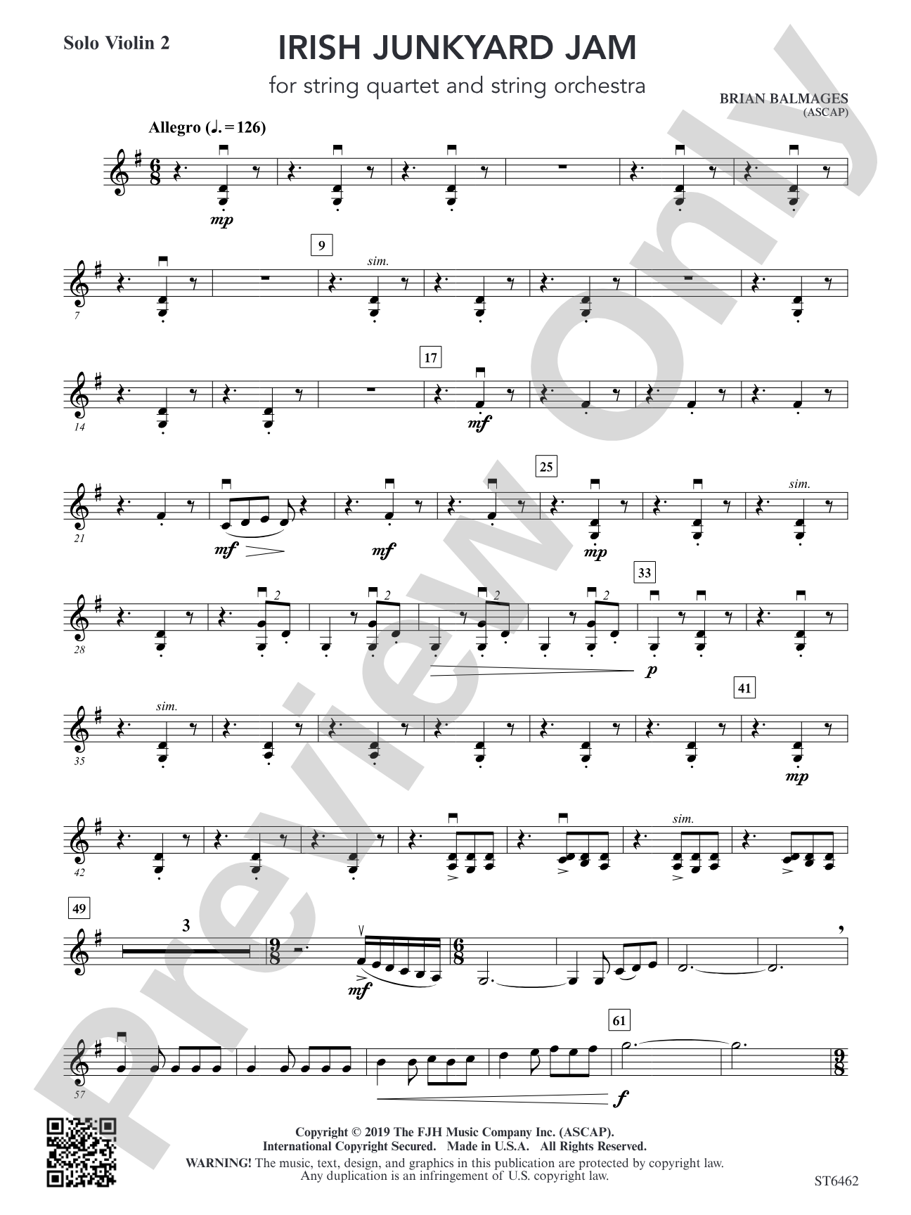 Irish Junkyard Jam: Solo Violin 2