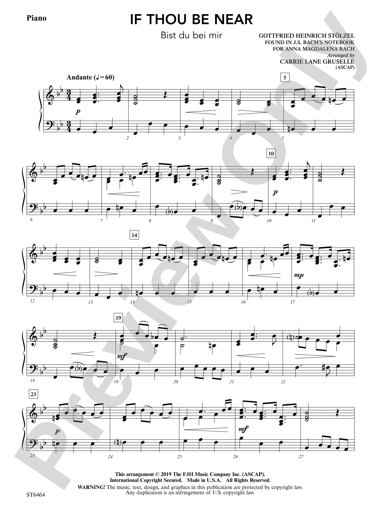 If Thou Be Near: Piano