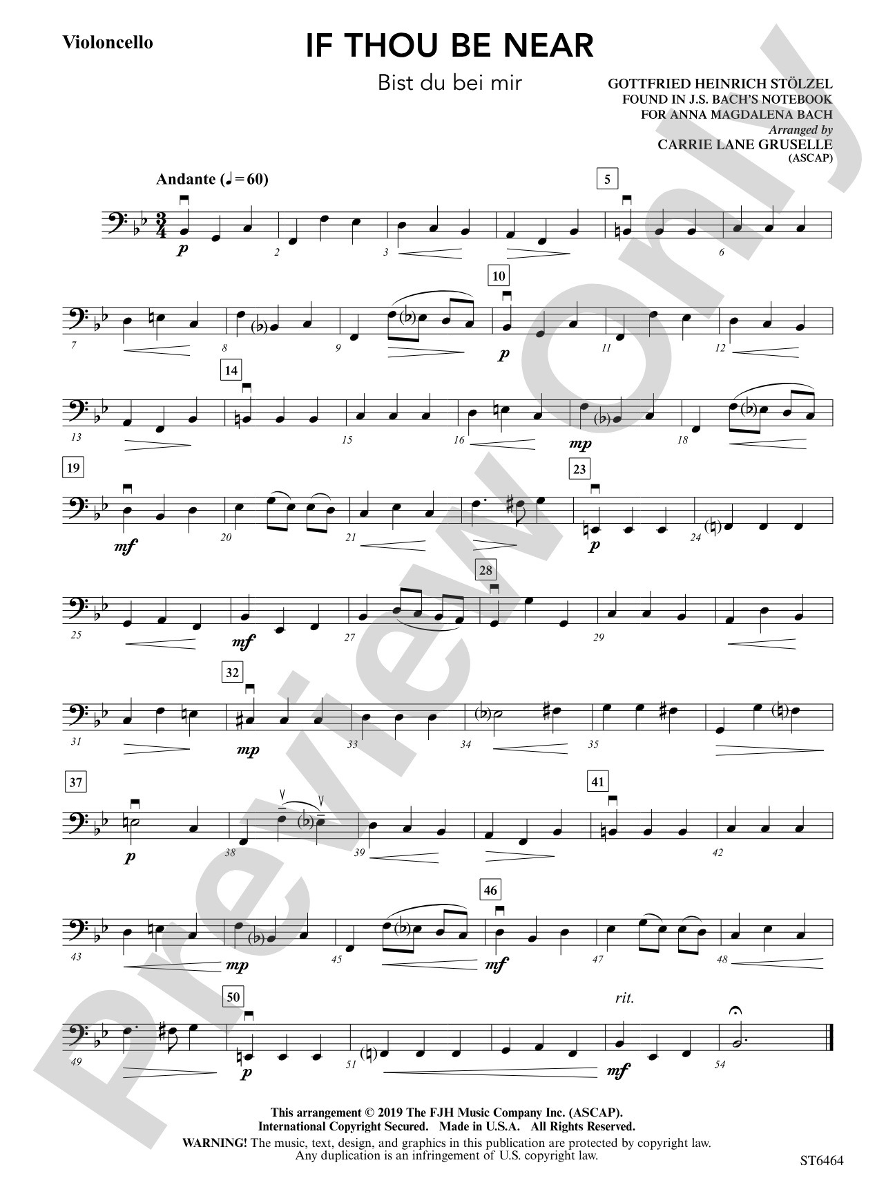 If Thou Be Near: Violoncello