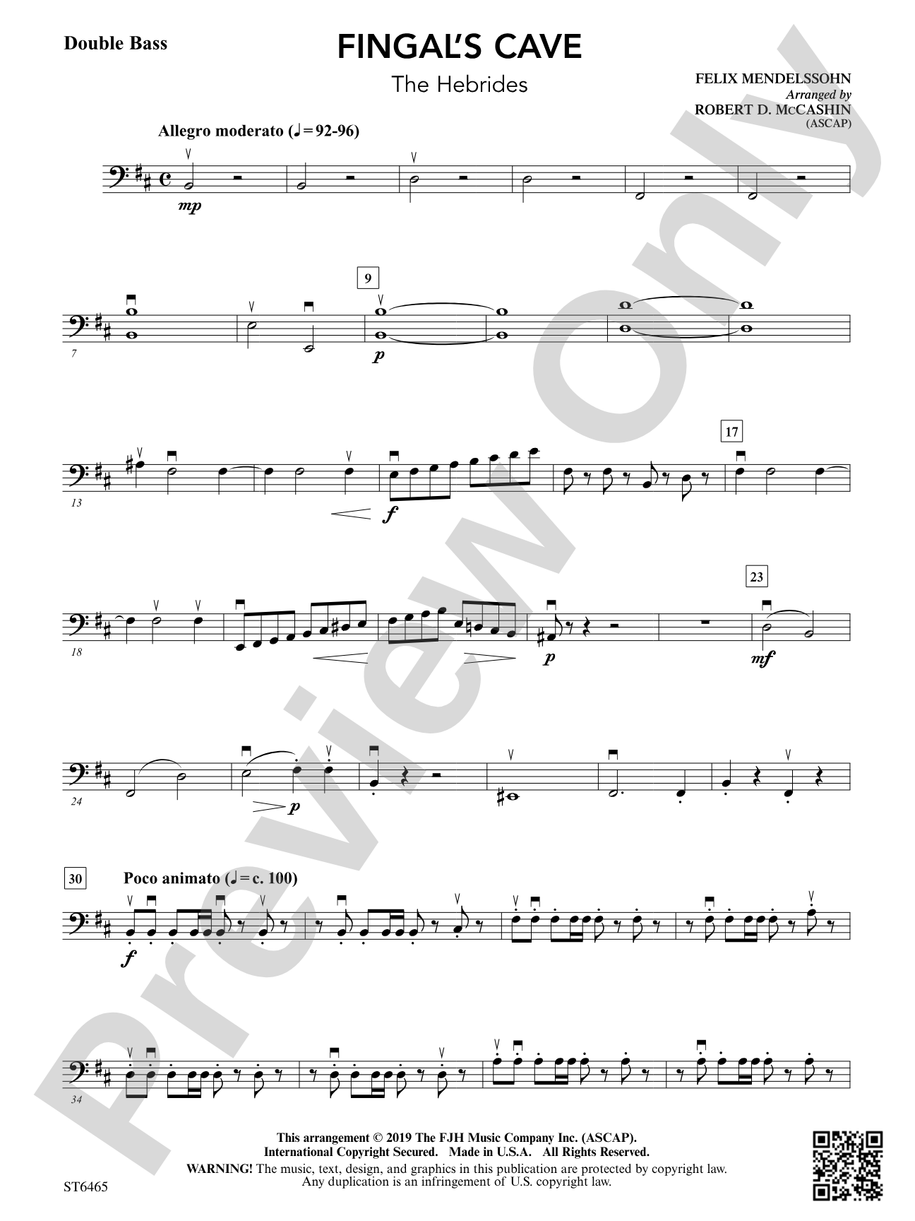 Fingal's Cave: Double Bass