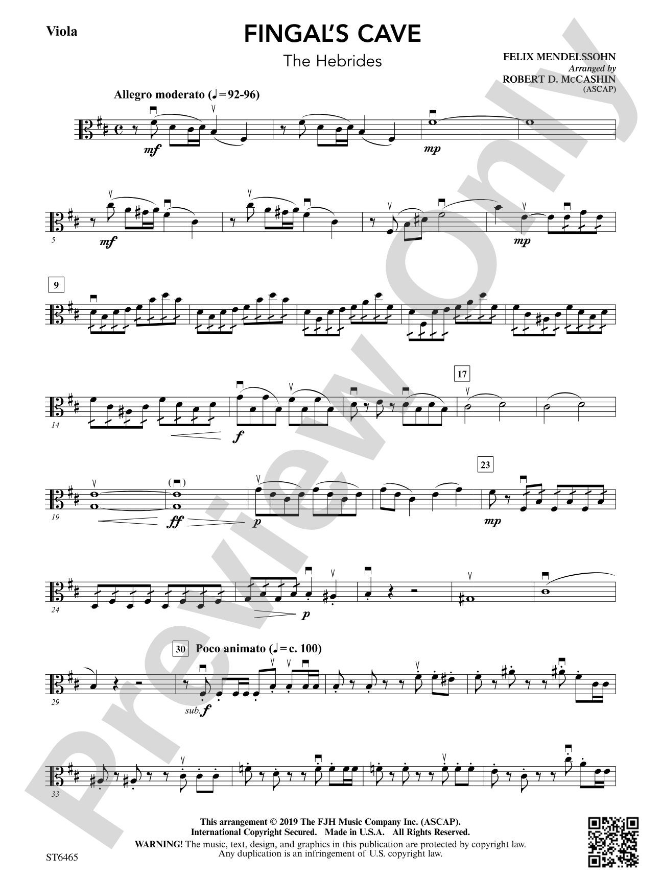 Fingal's Cave: Viola