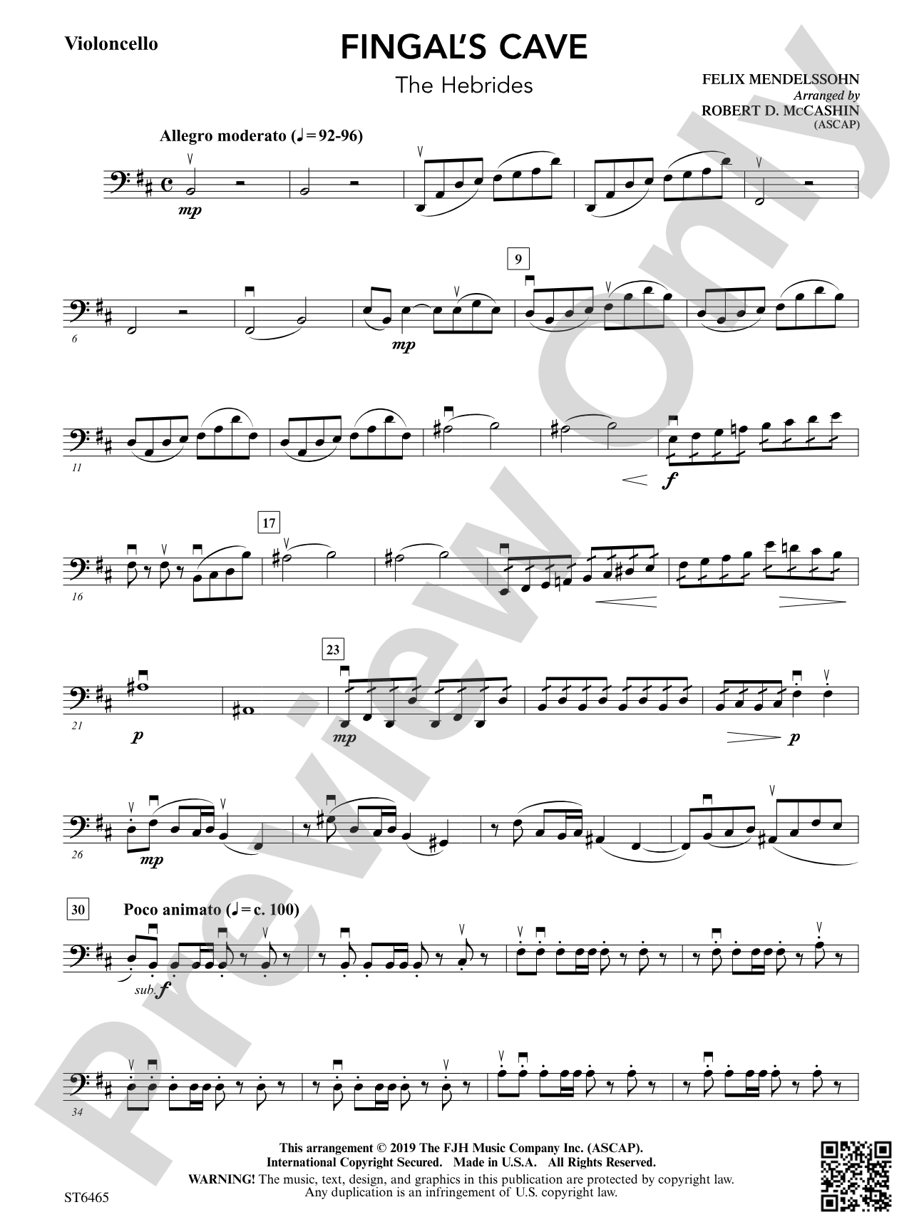 Fingal's Cave: Violoncello