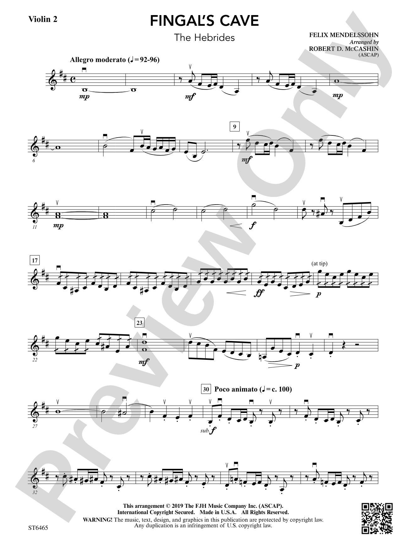 Fingal's Cave: Violin 2