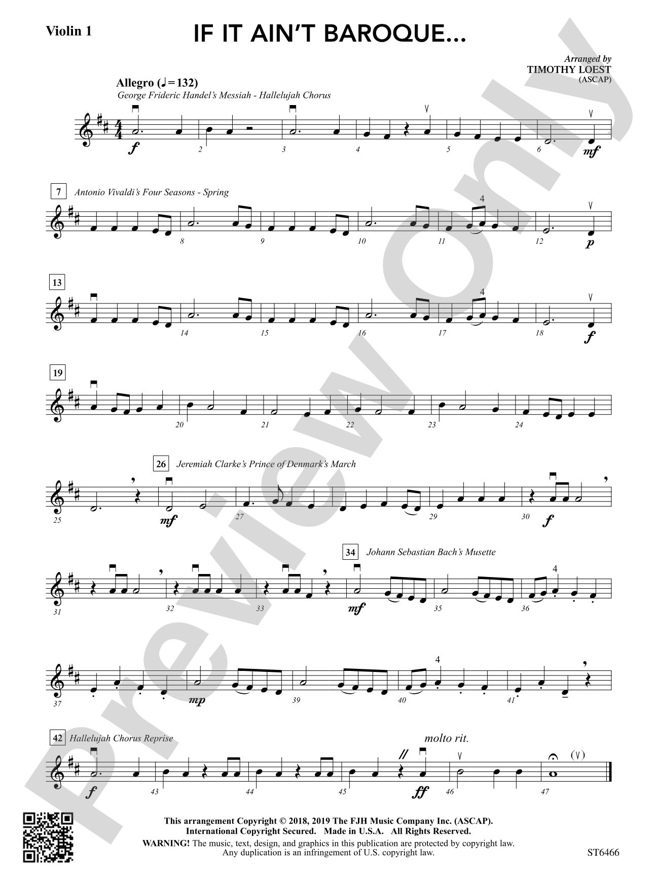 If It Ain't Baroque: Violin 1