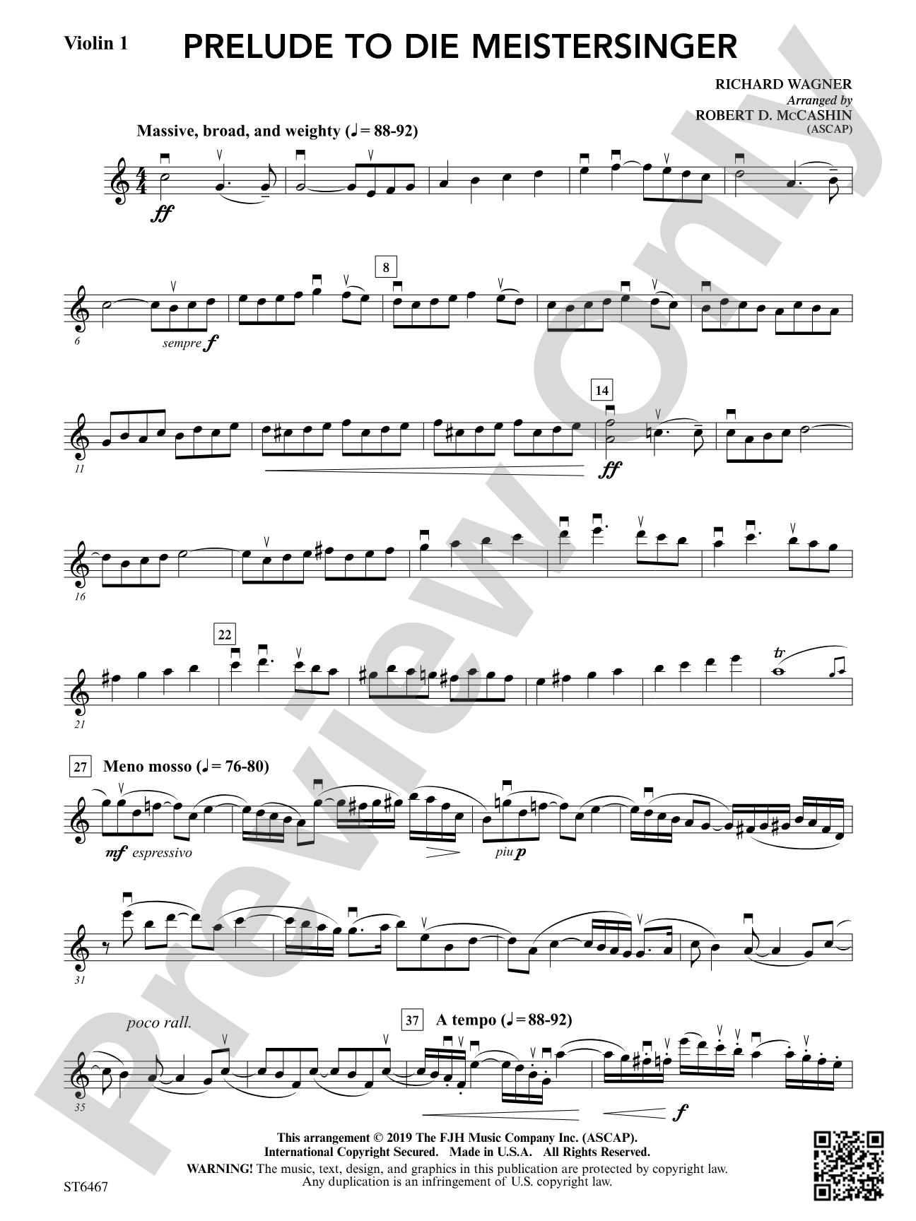 Prelude to Die Miestersinger: Violin 1