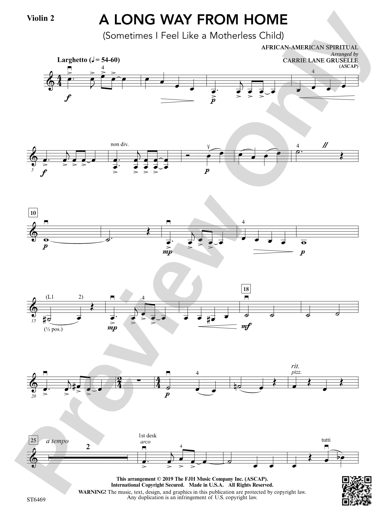 A Long Way from Home: Violin 2