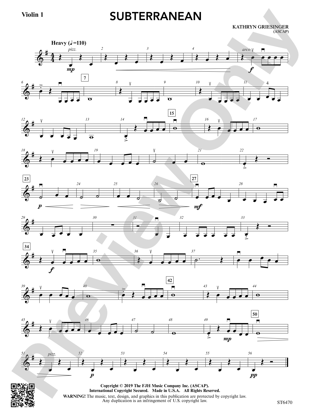 Subterranean: Violin 1