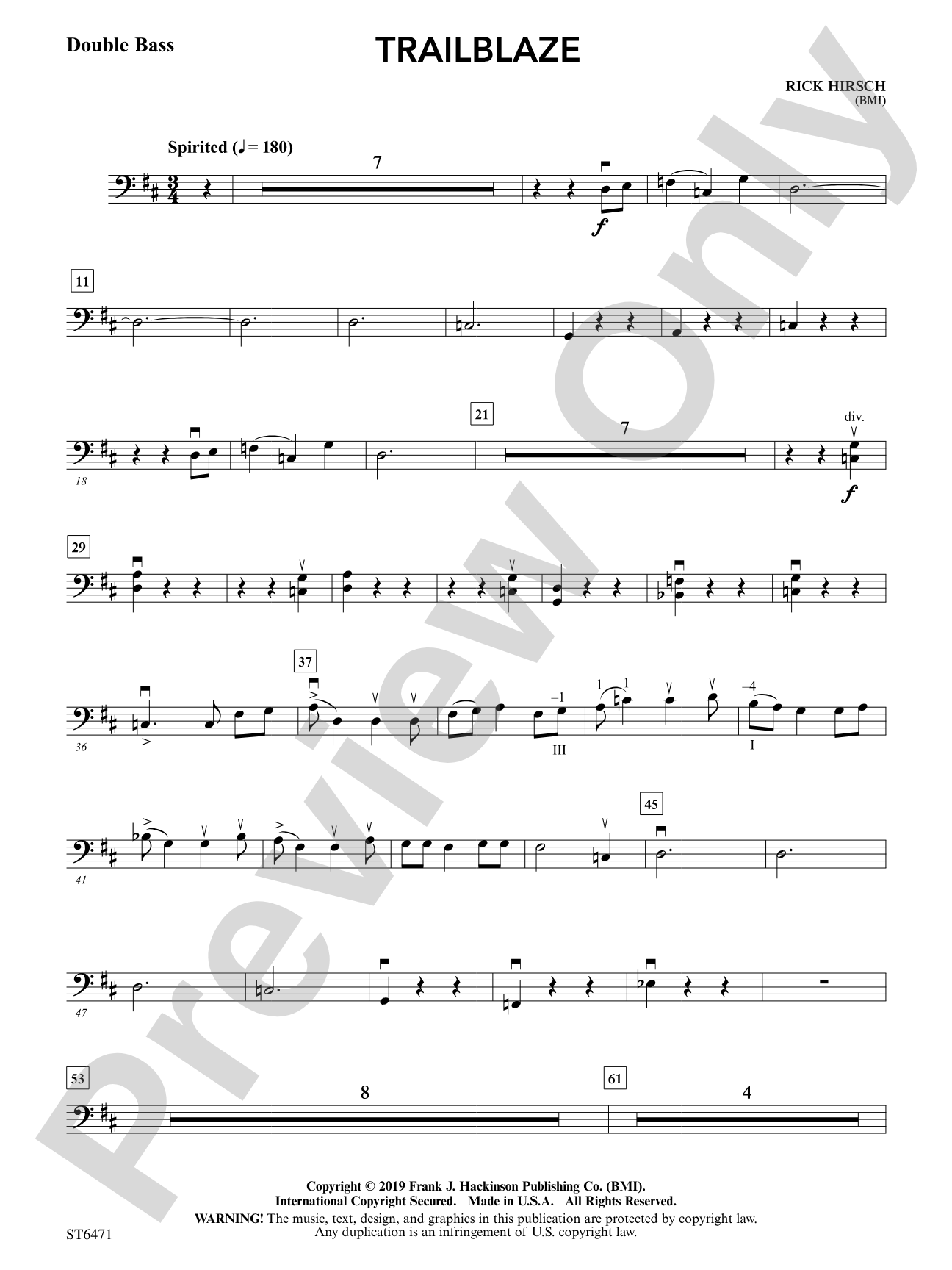 Trailblaze: Double Bass