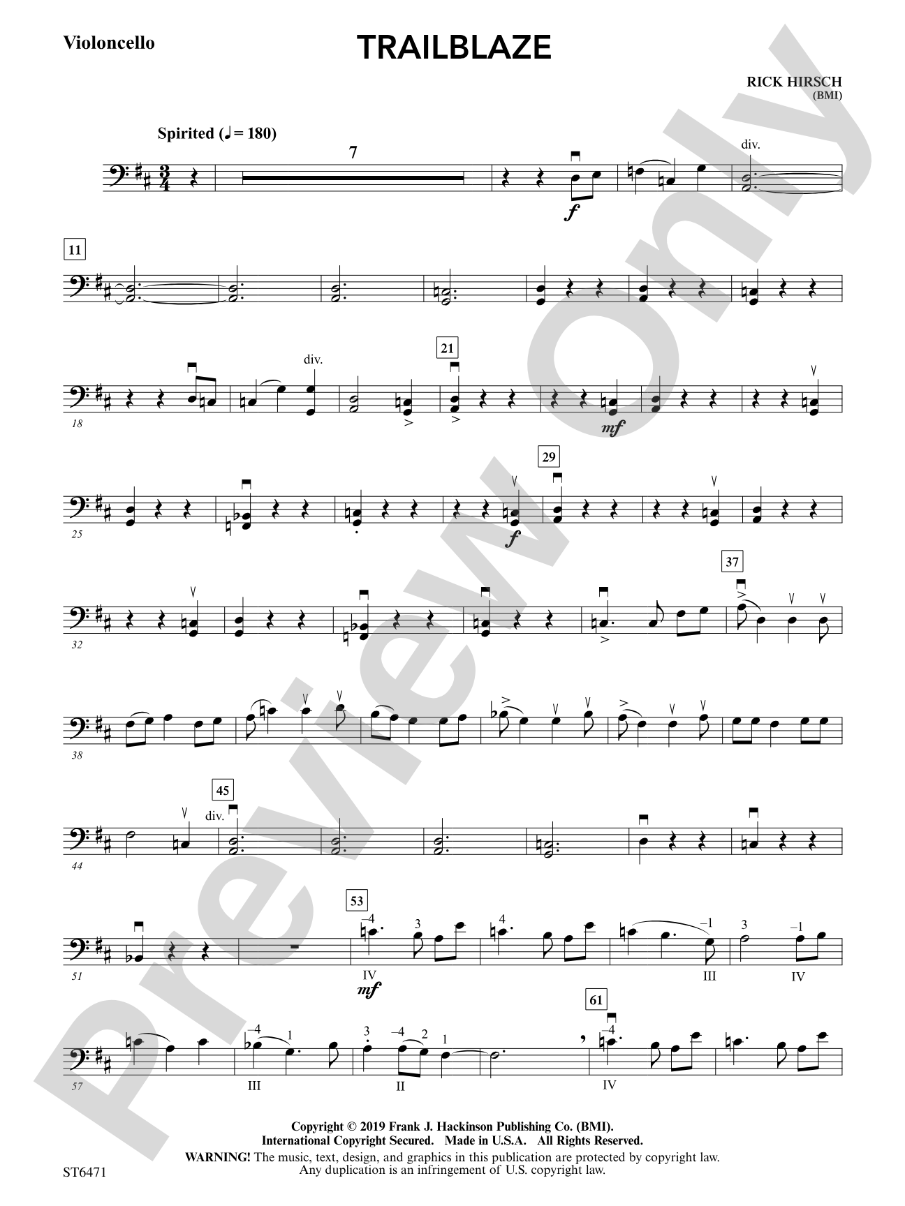 Trailblaze: Violoncello
