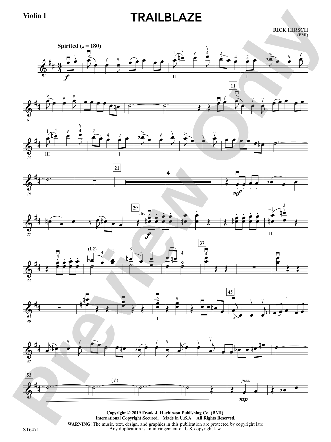 Trailblaze: Violin 1