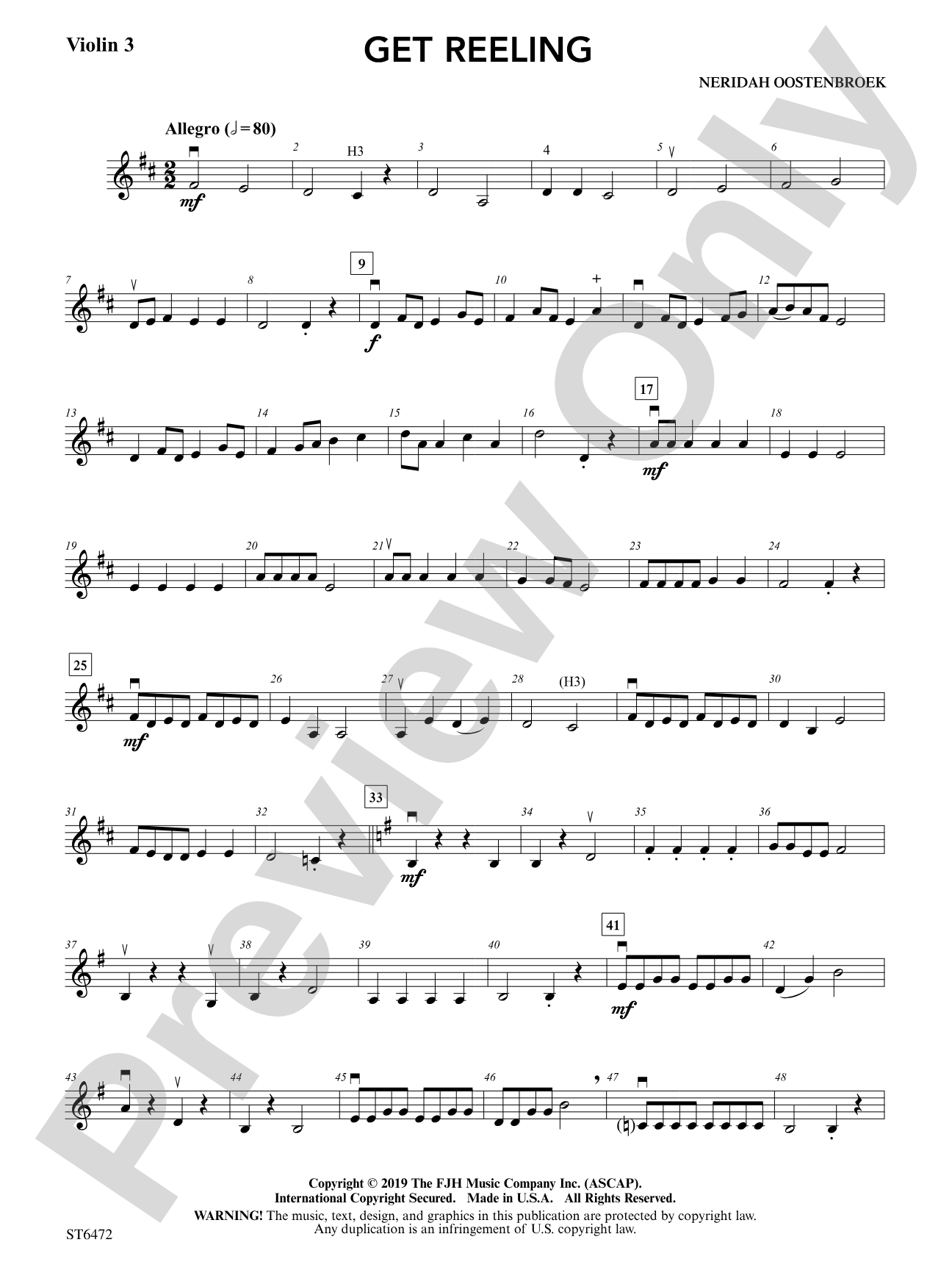 Get Reeling: Violin 3 (Viola T.C.)