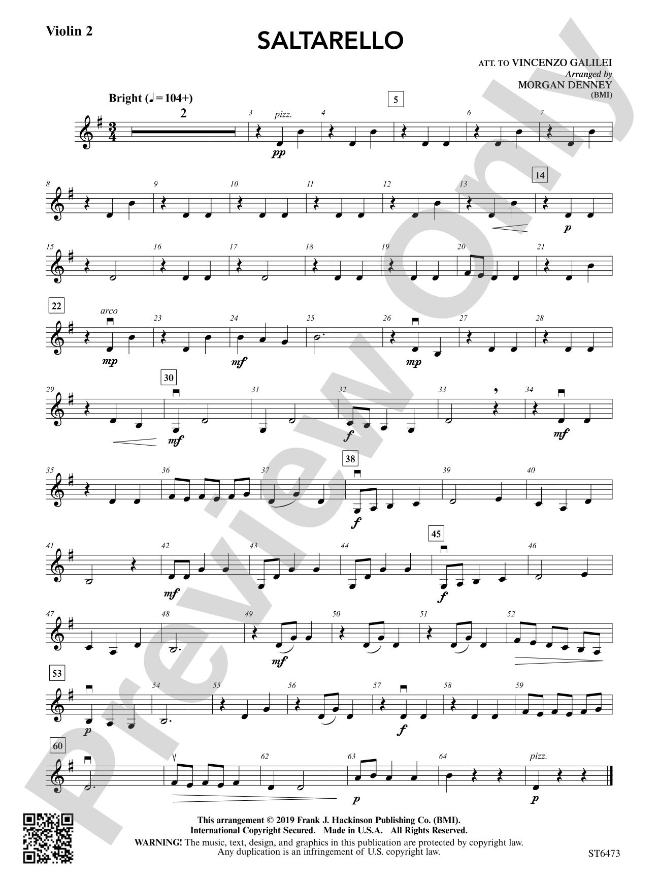 Saltarello: Violin 2 (Viola T.C.)