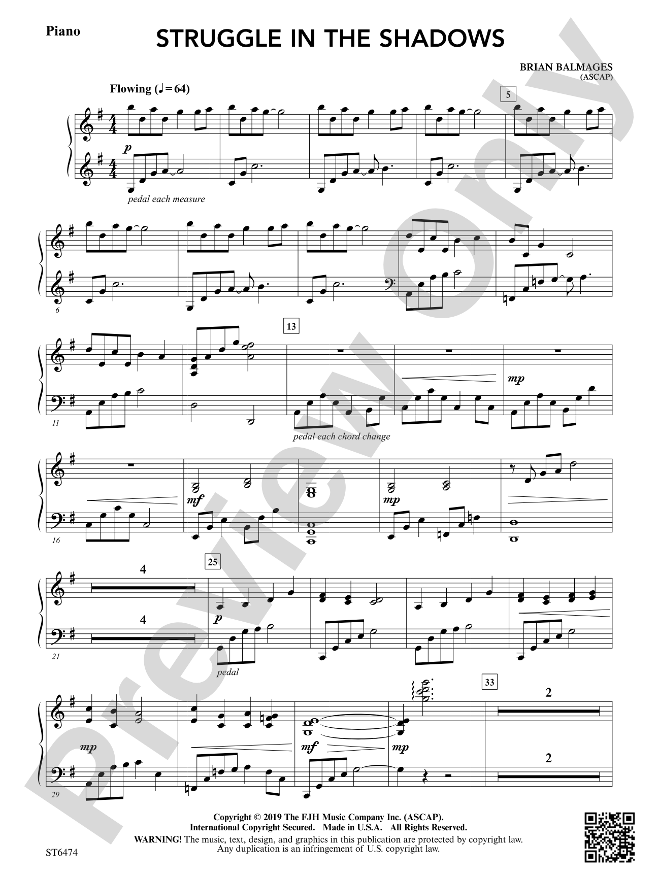 Struggle in the Shadows: Piano