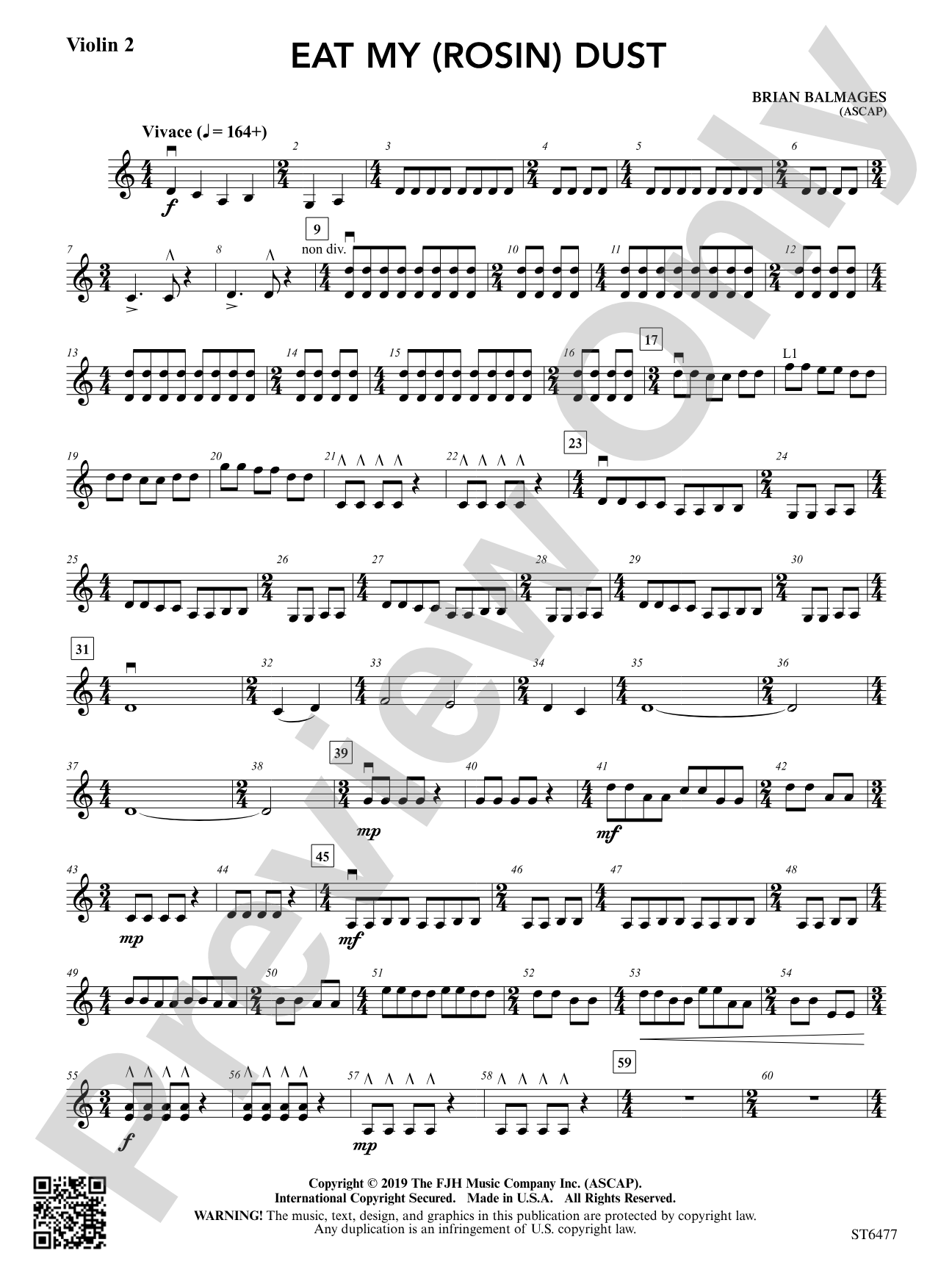 East My (Rosin) Dust: Violin 2
