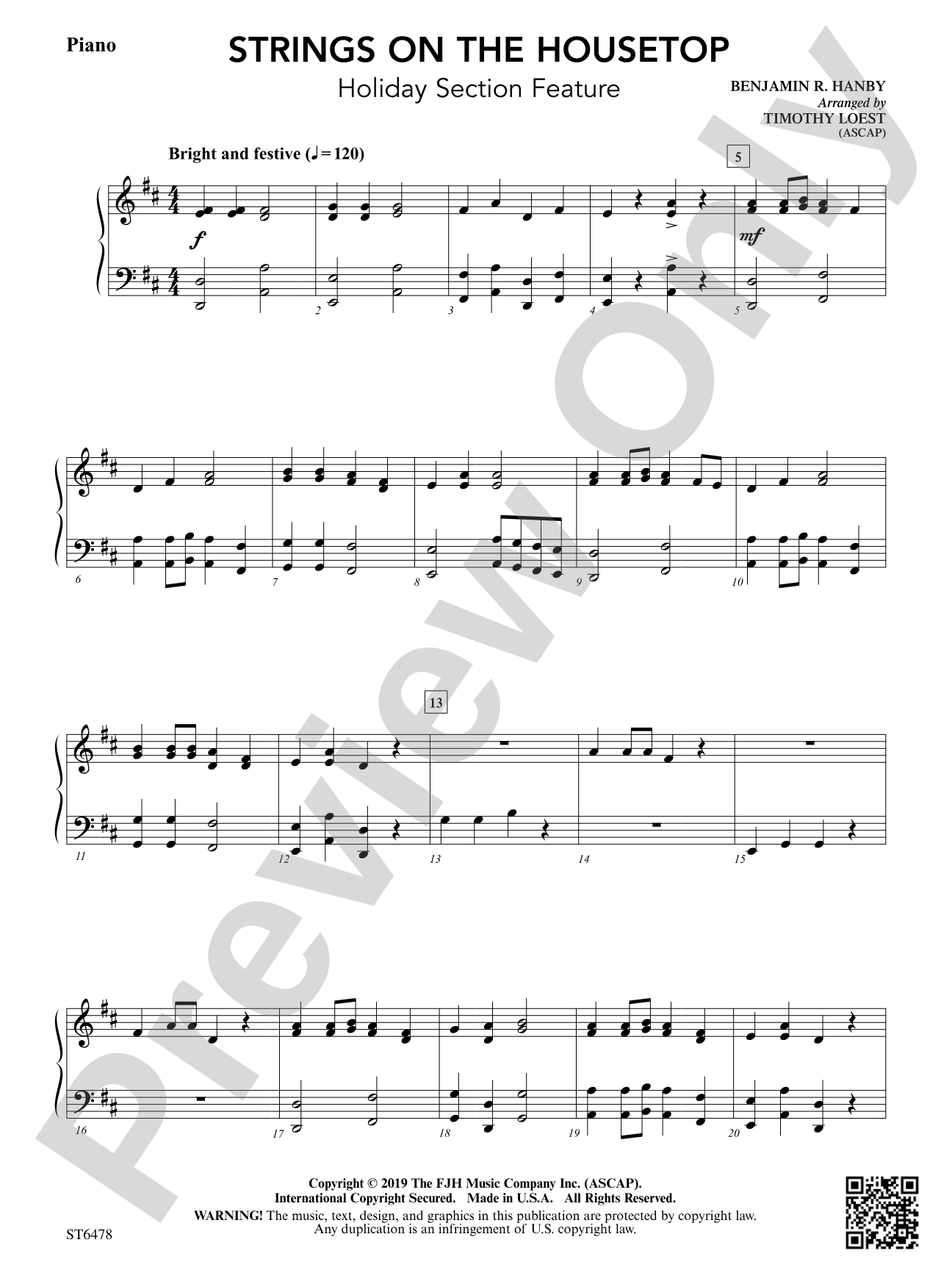 Strings on the Housetop: Piano