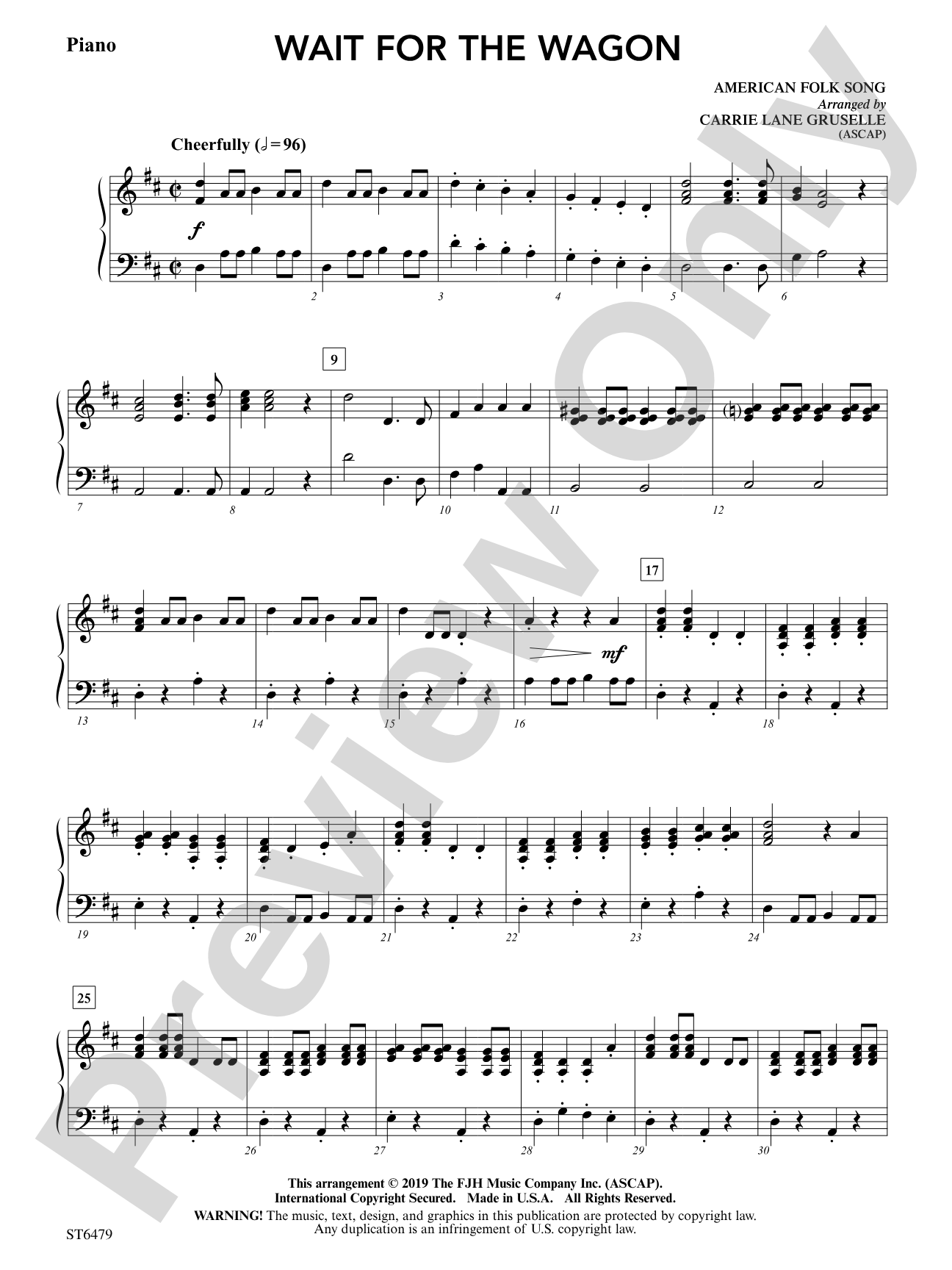 Wait for the Wagon: Piano