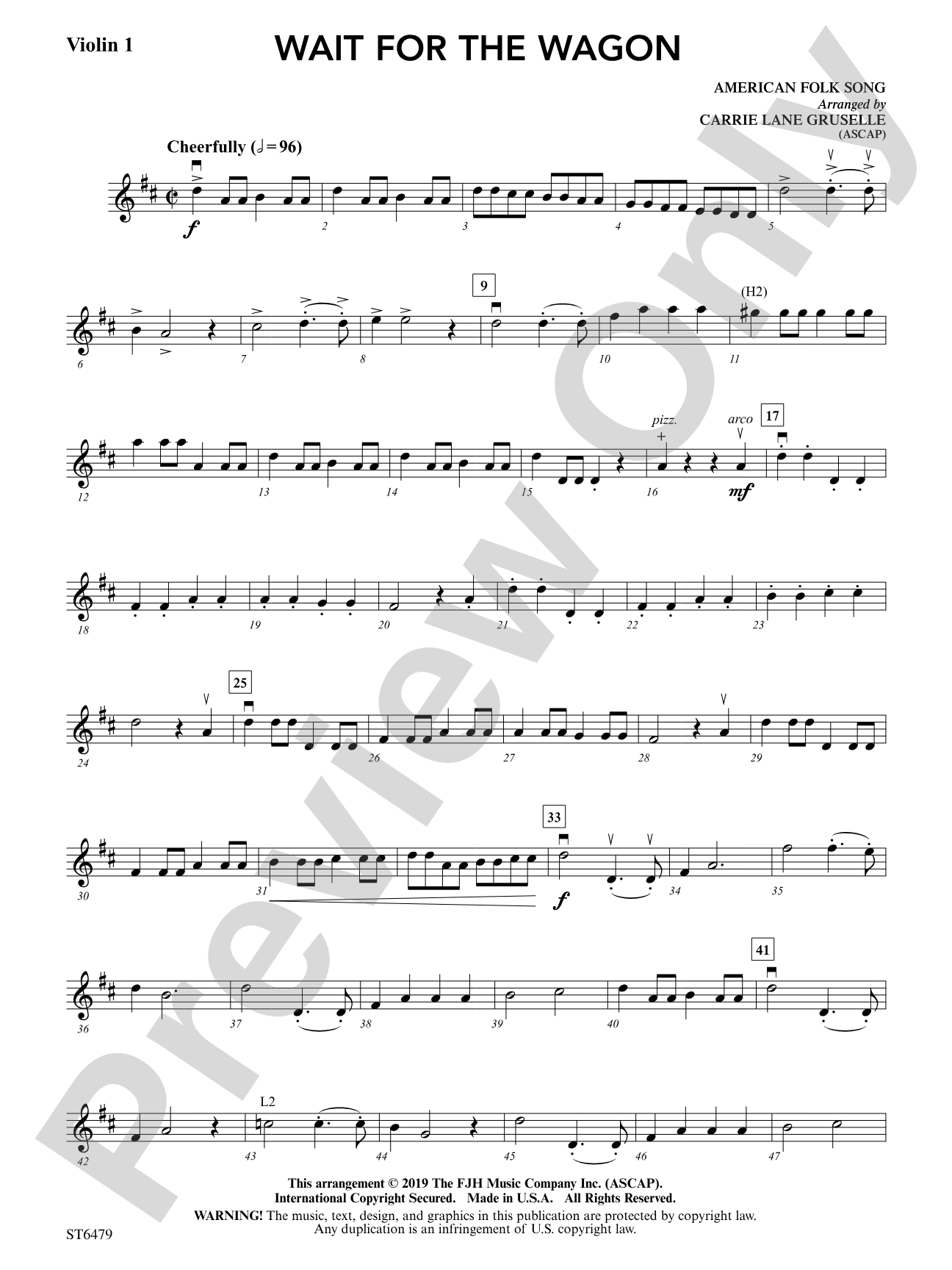 Wait for the Wagon: Violin 1