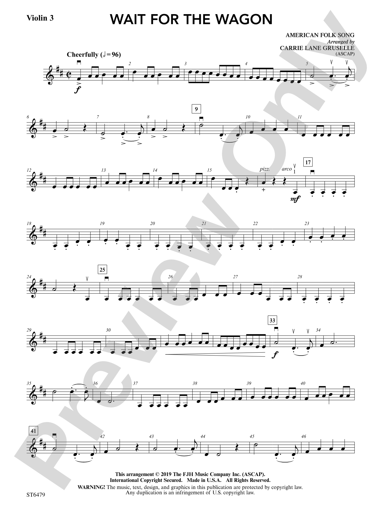 Wait for the Wagon: Violin 3 (Viola T.C.)