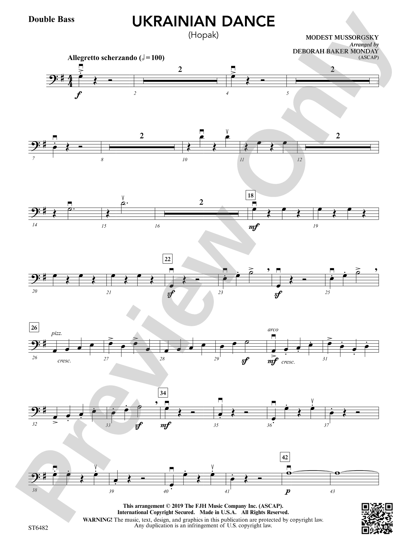Ukrainian Dance: Double Bass