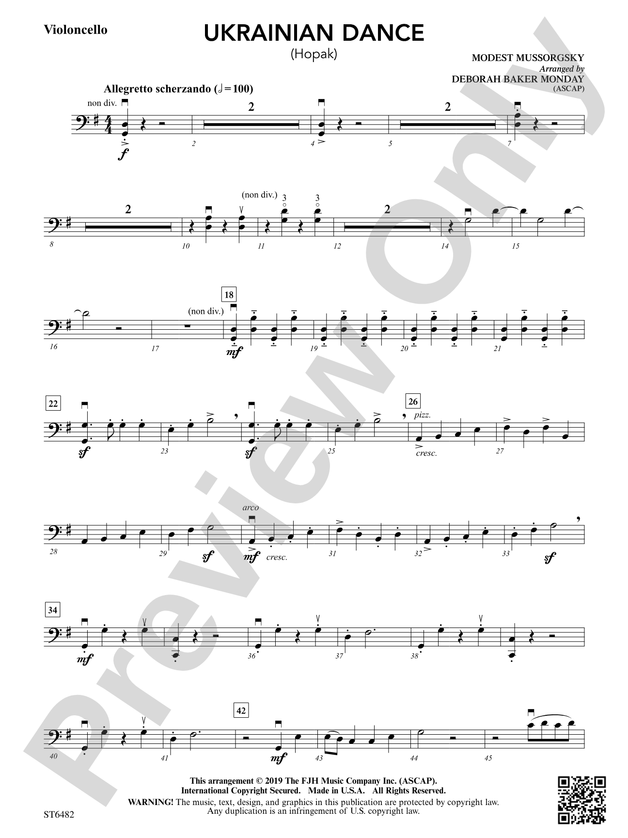 Ukrainian Dance: Violoncello
