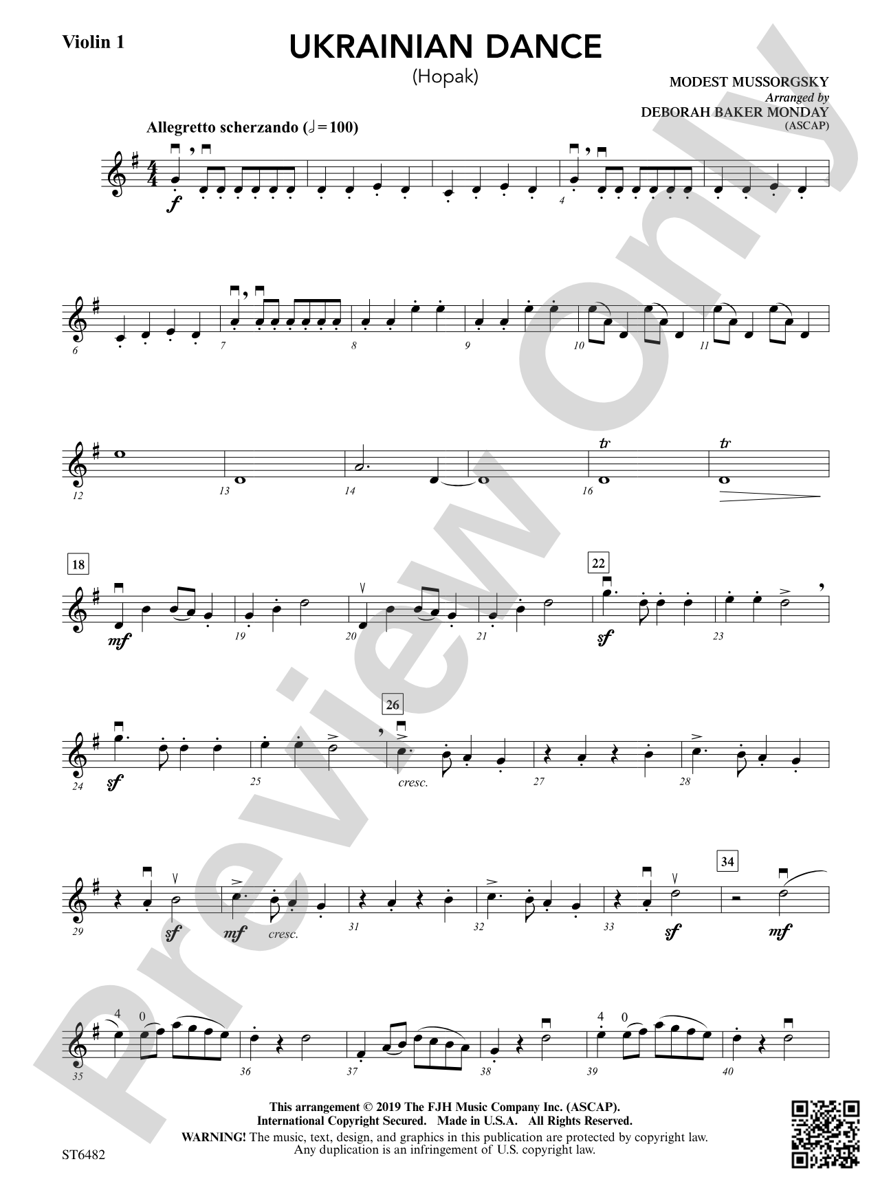 Ukrainian Dance: Violin 1
