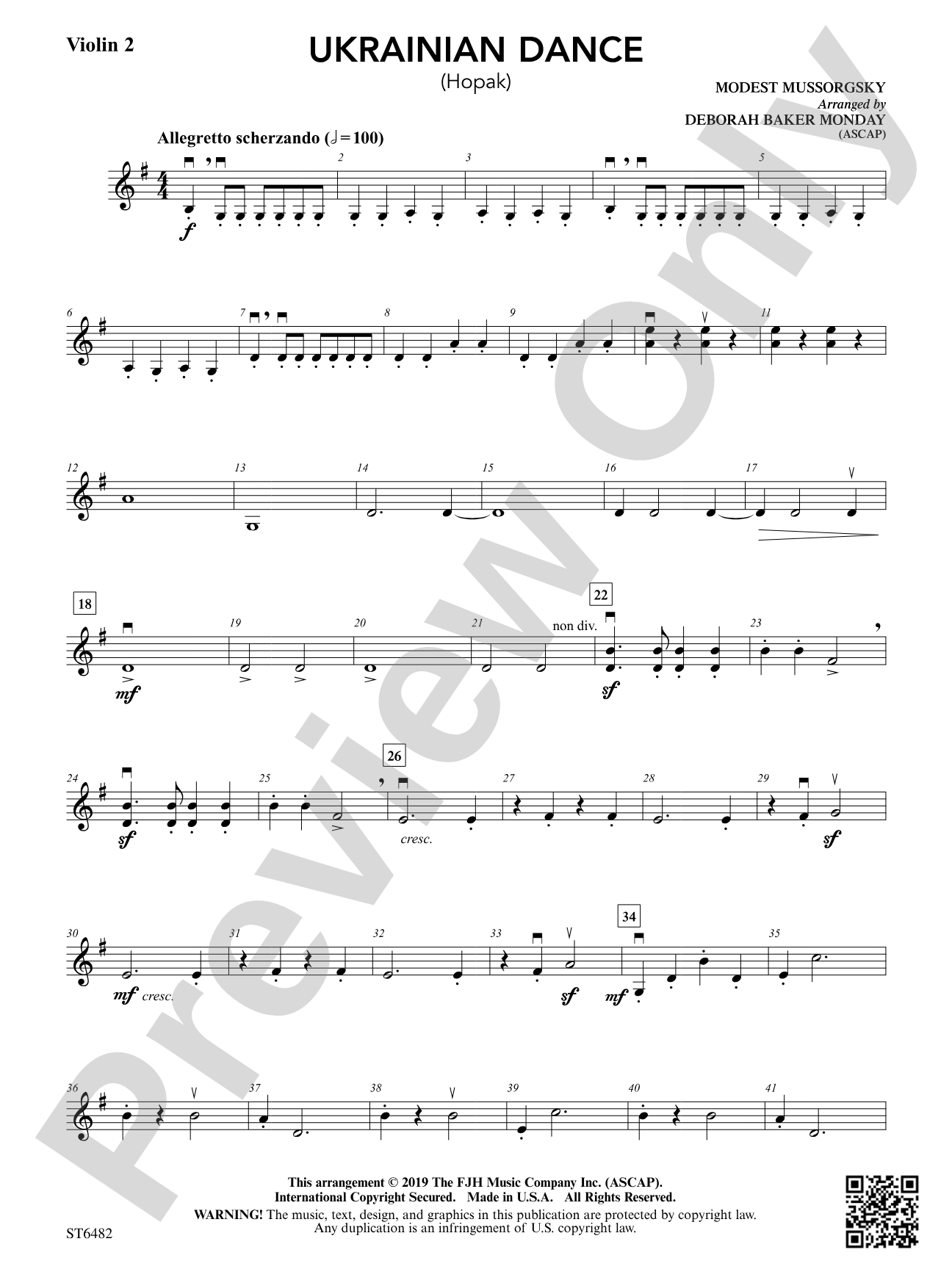 Ukrainian Dance: Violin 2