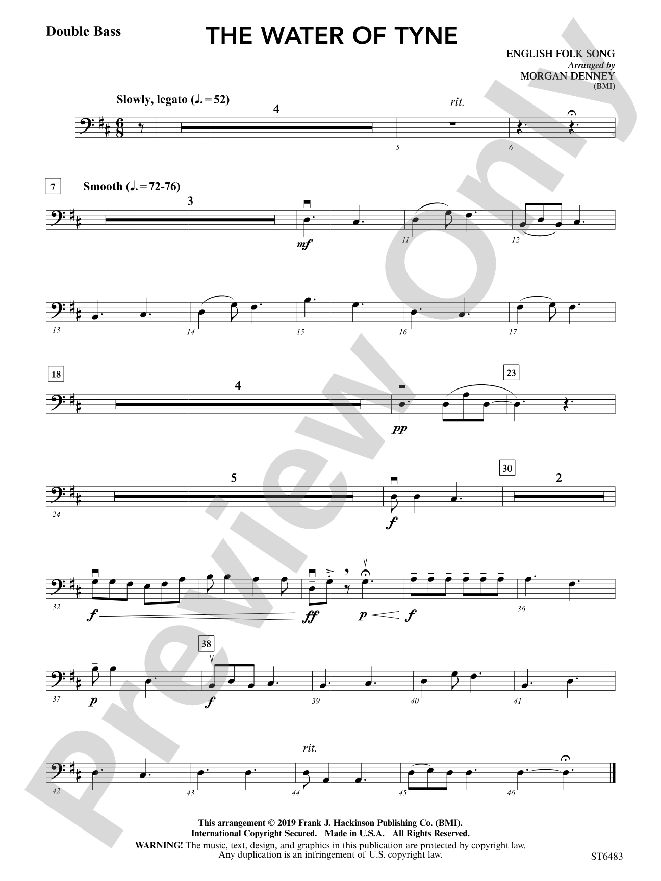 The Water of Tyne: Double Bass