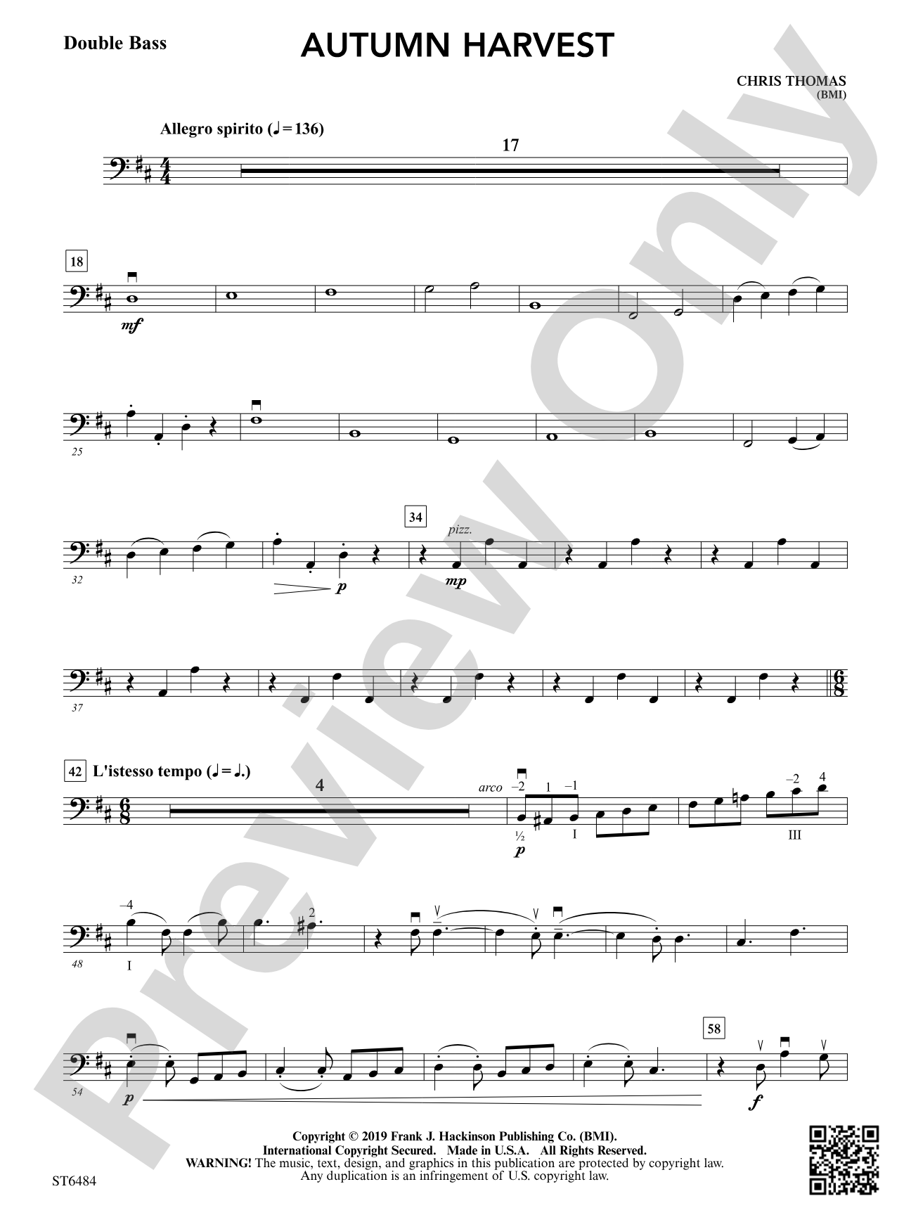 Autumn Harvest: Double Bass