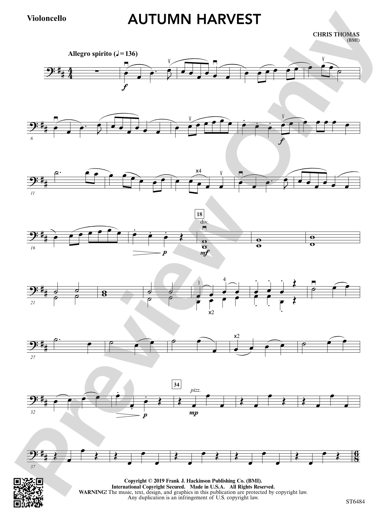 Autumn Harvest: Violoncello