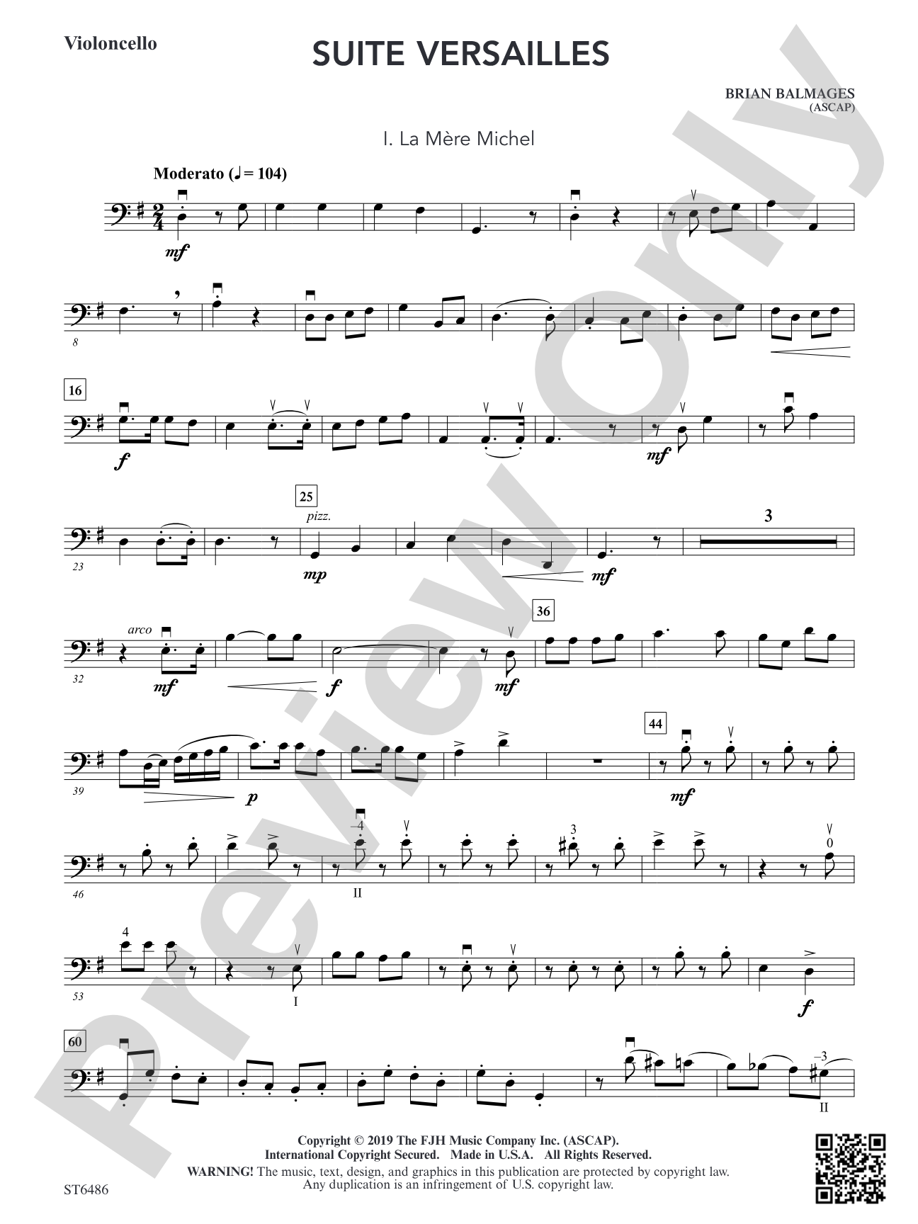 Suite Versailles: Violoncello