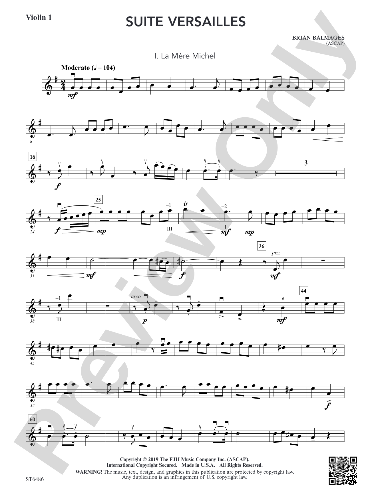 Suite Versailles: Violin 1
