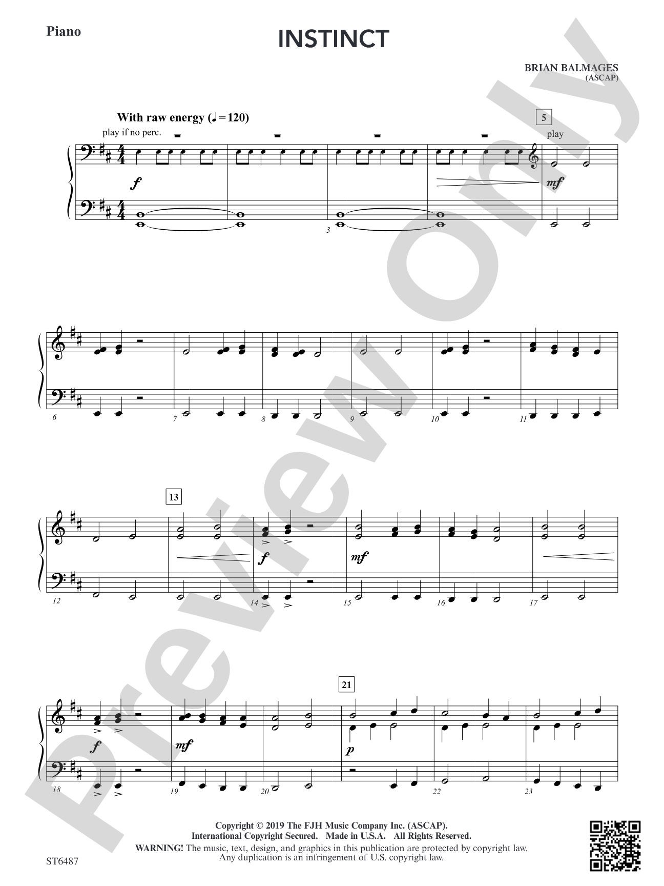 Instinct: Piano (opt.)