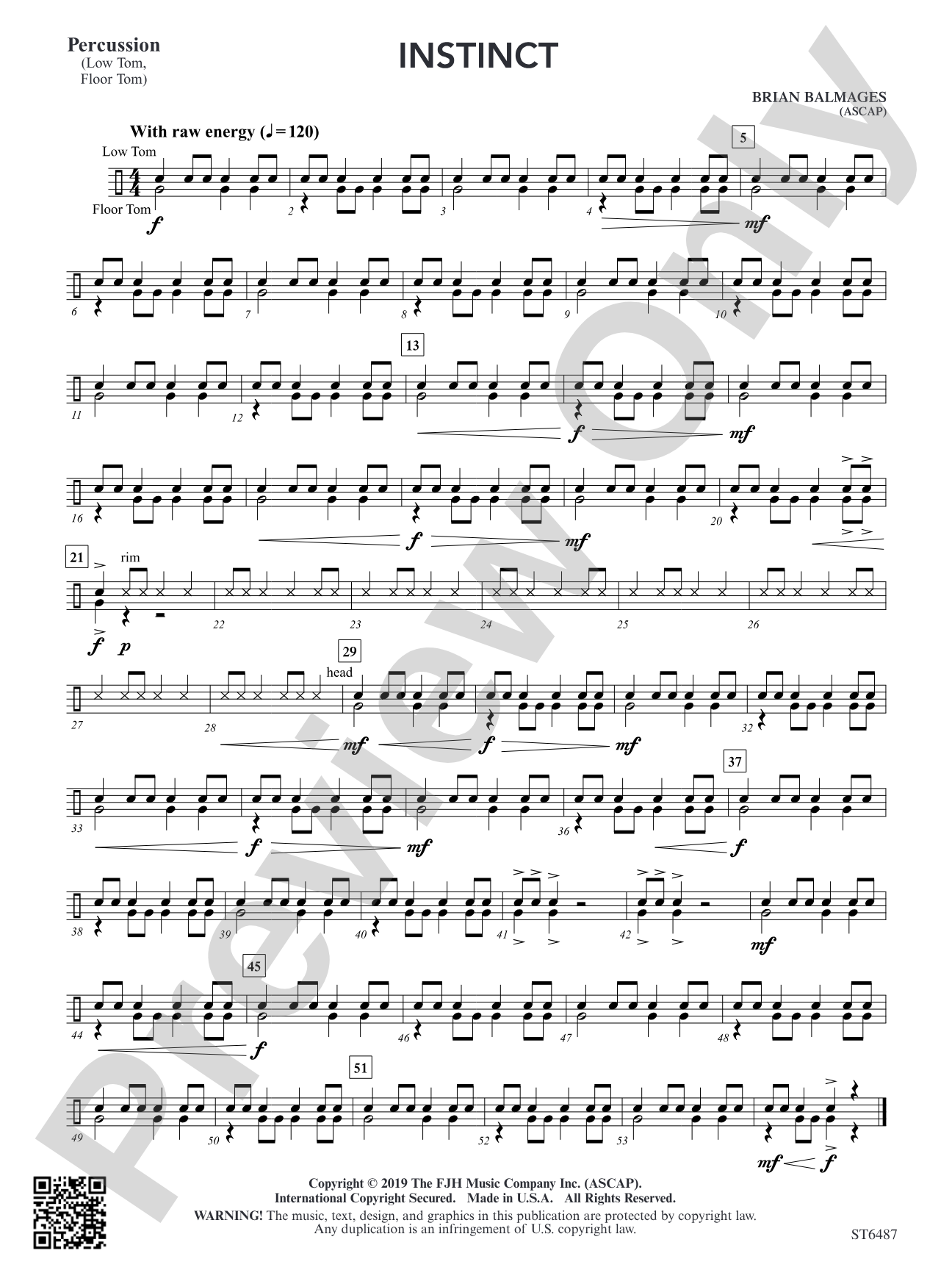Instinct: Percussion (opt.)