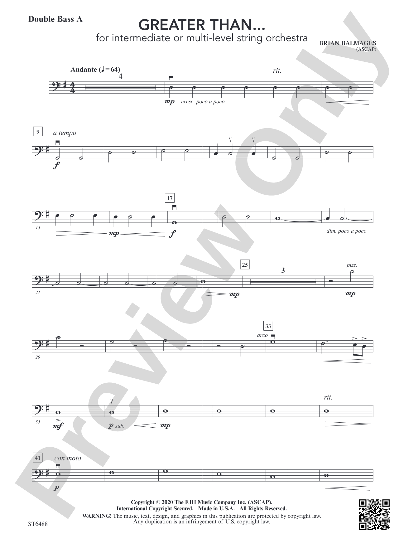 Greater Than...: Double Bass A
