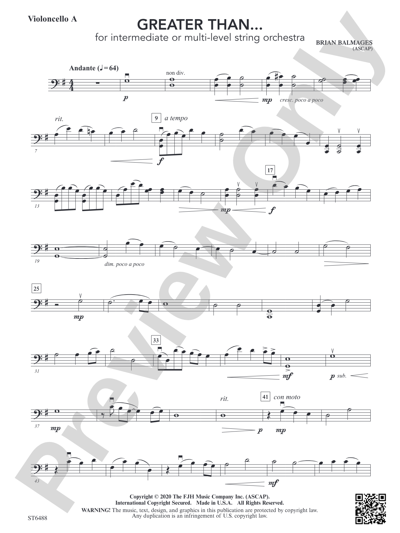 Greater Than...: Violoncello A