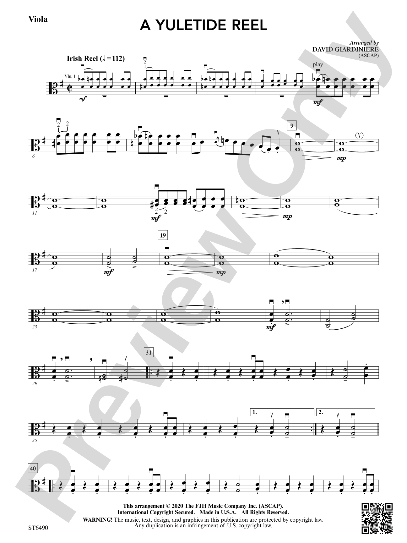 A Yuletide Reel: Viola