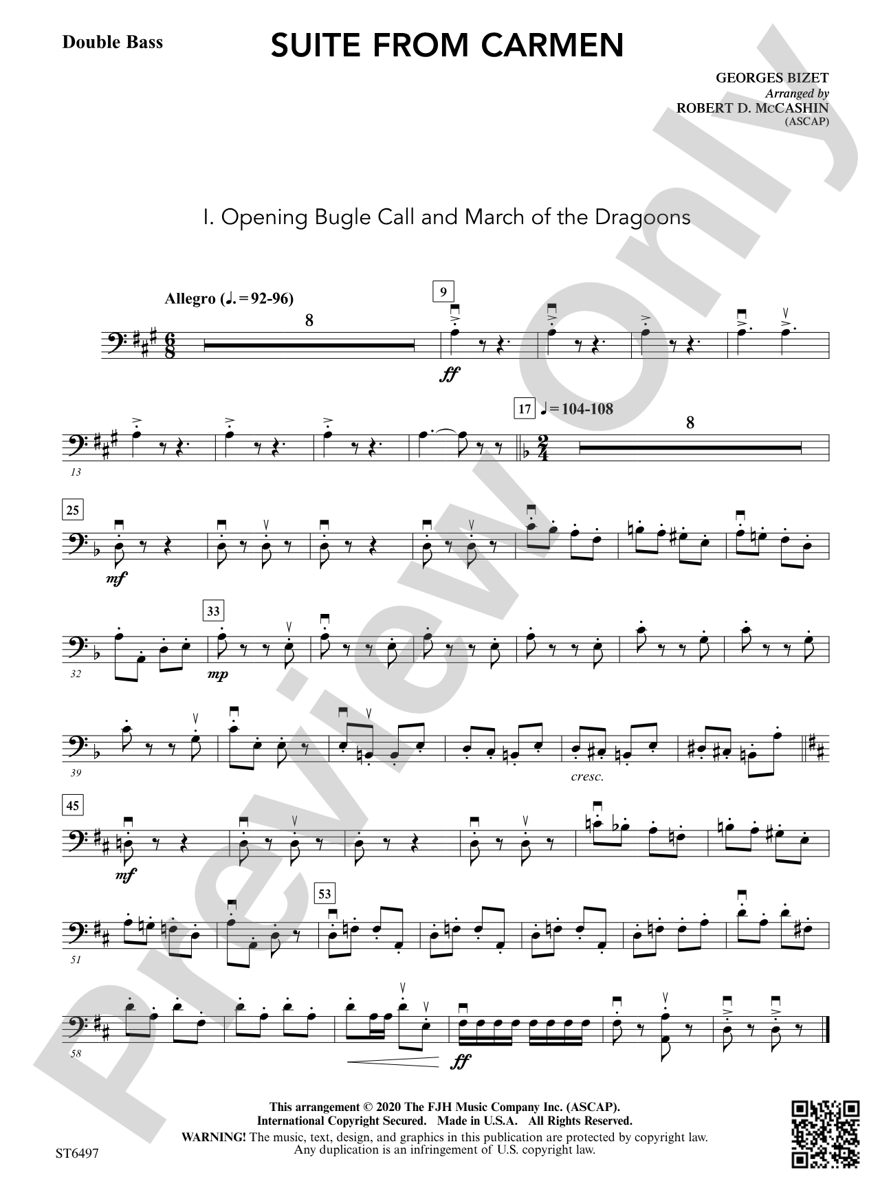 Suite from Carmen: Double Bass