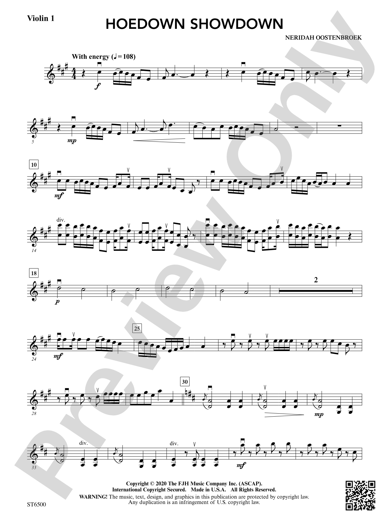 Hoedown Showdown: Violin 1
