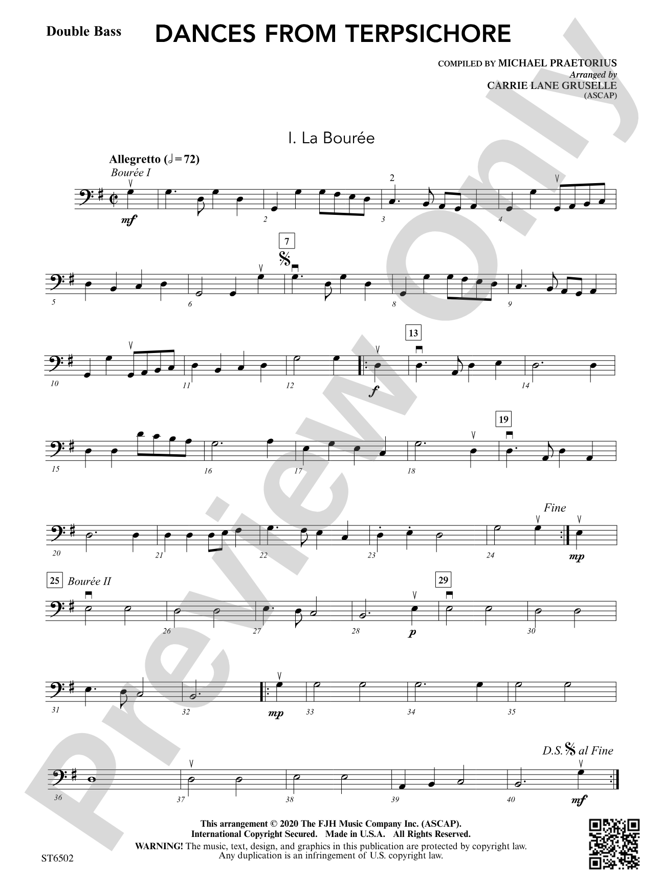 Dances from Terpsichore: Double Bass