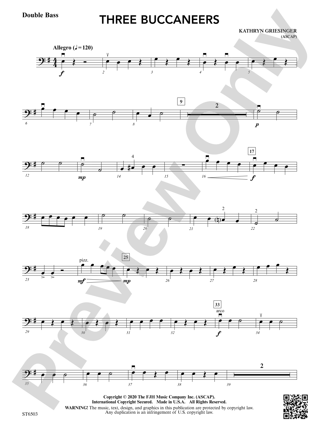 Three Buccaneers: Double Bass