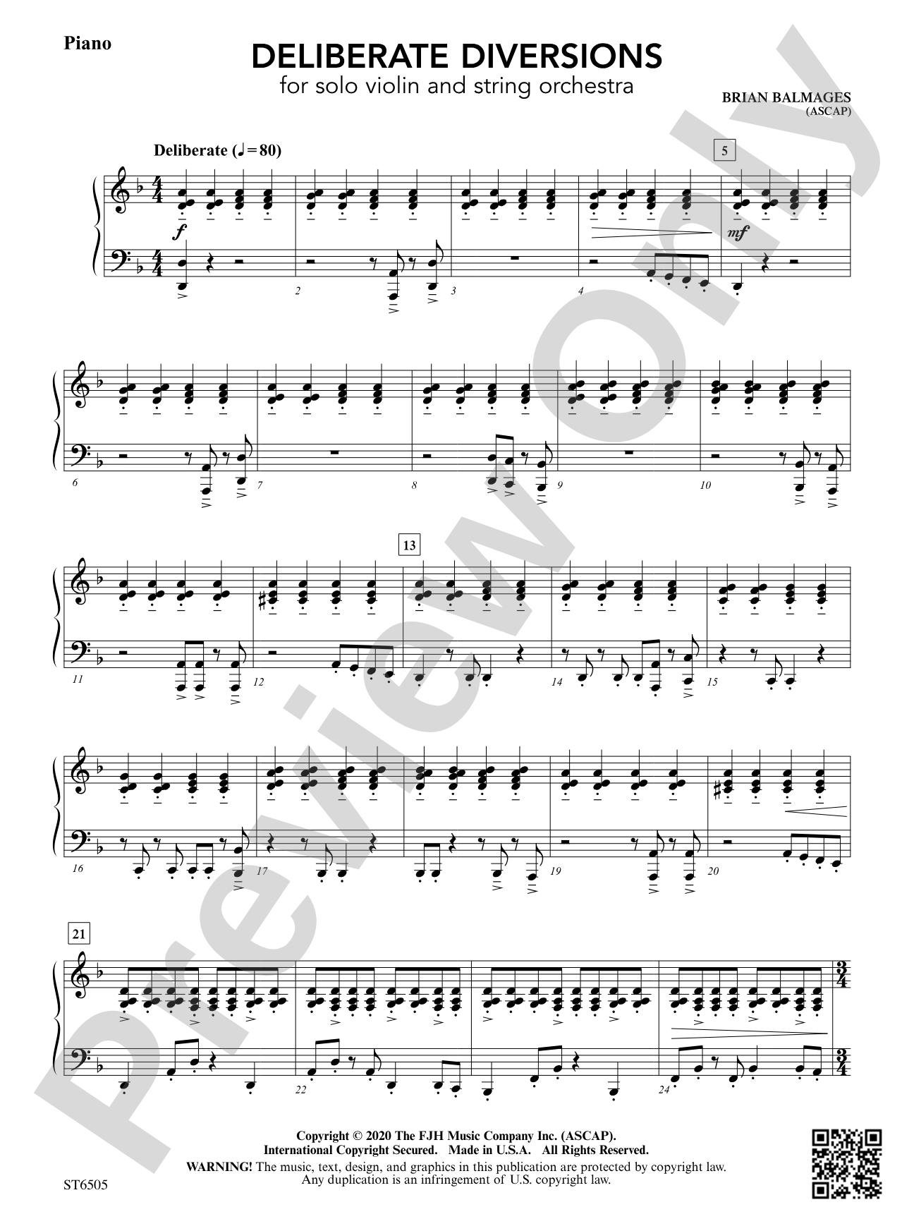 Deliberate Diversions: Piano