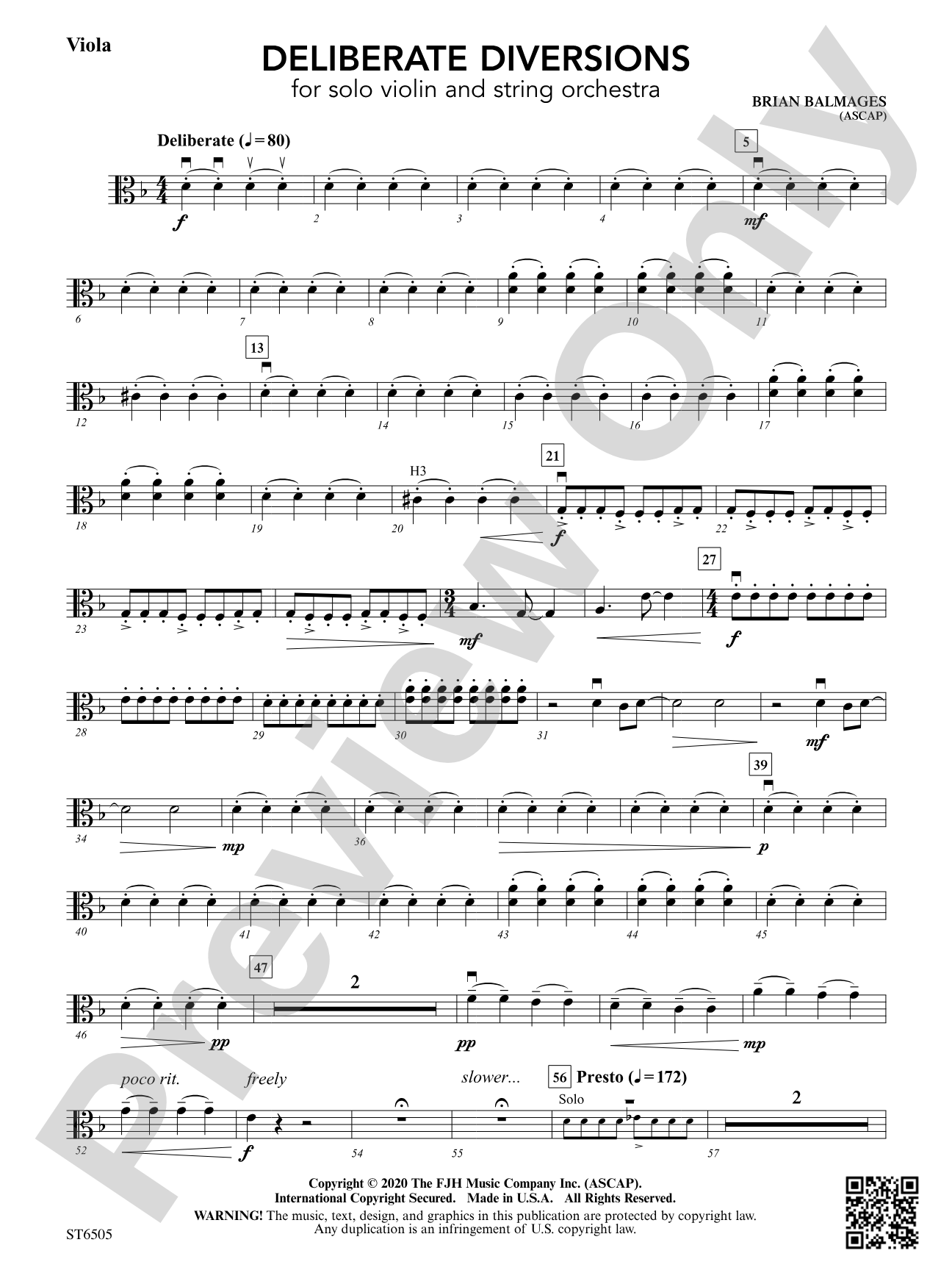 Deliberate Diversions: Viola
