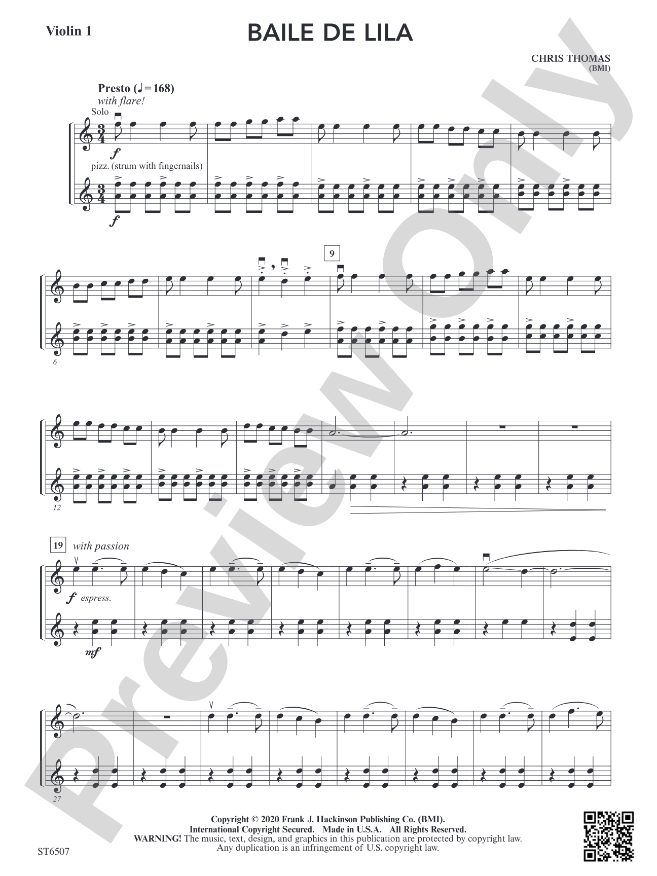 Baile de Lila: Violin 1