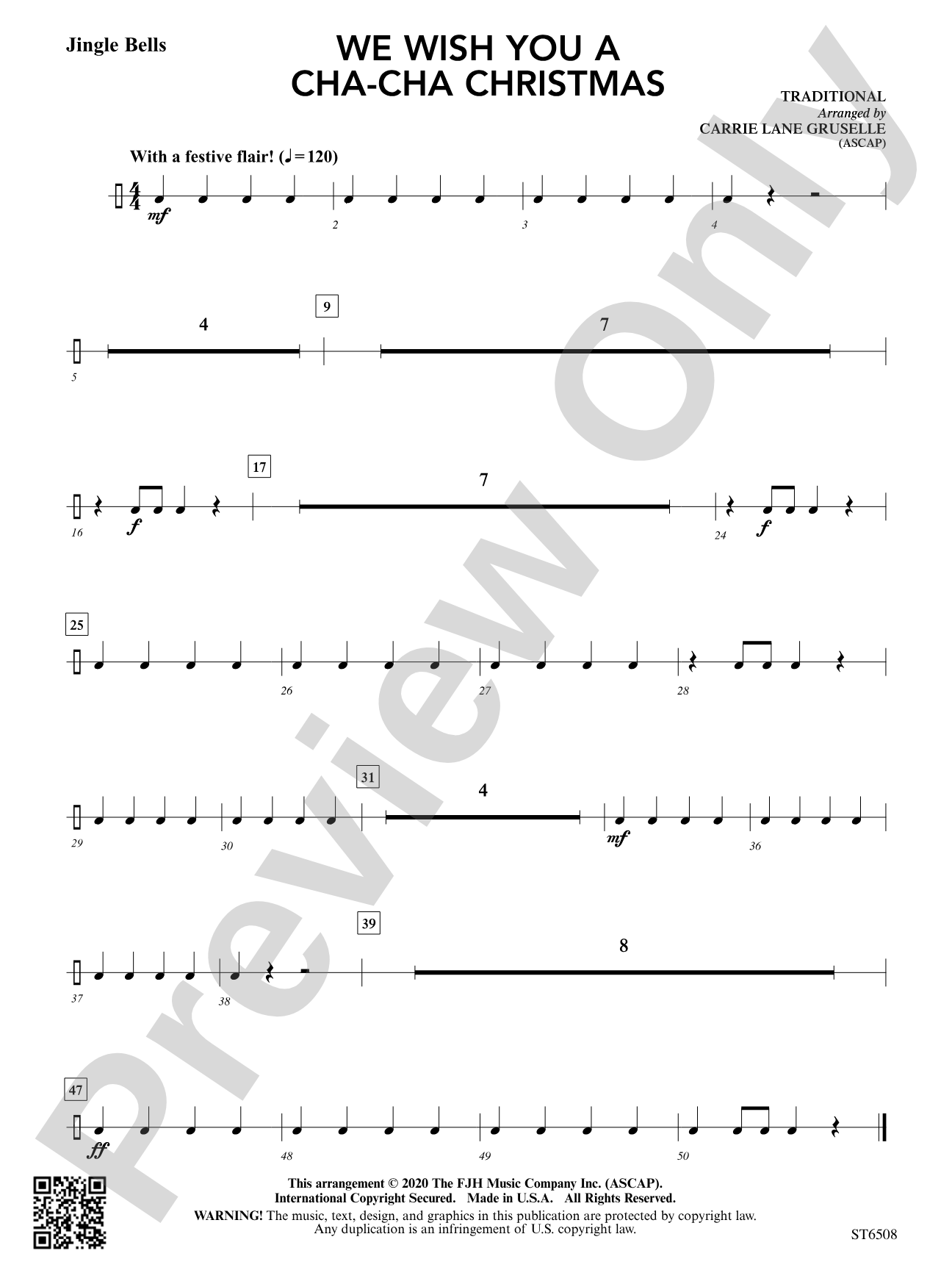 We Wish You a Cha-Cha Christmas: Jingle Bells (opt.)