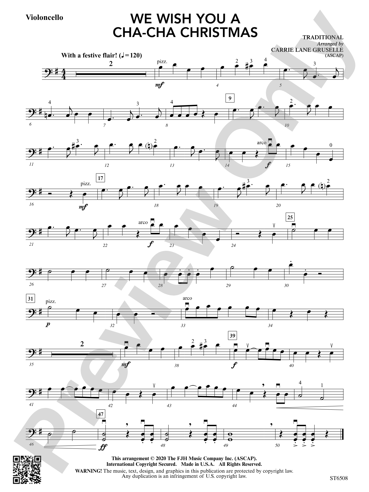 We Wish You a Cha-Cha Christmas: Violoncello